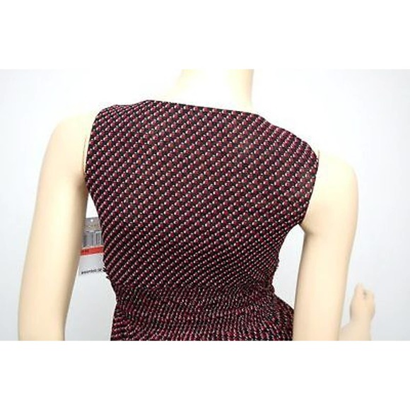 Michael Kors Spring Gauze Tank Top V-Neck Wrap Blouse Cami Red/Black XS Nwt $70 - Picture 4 of 5